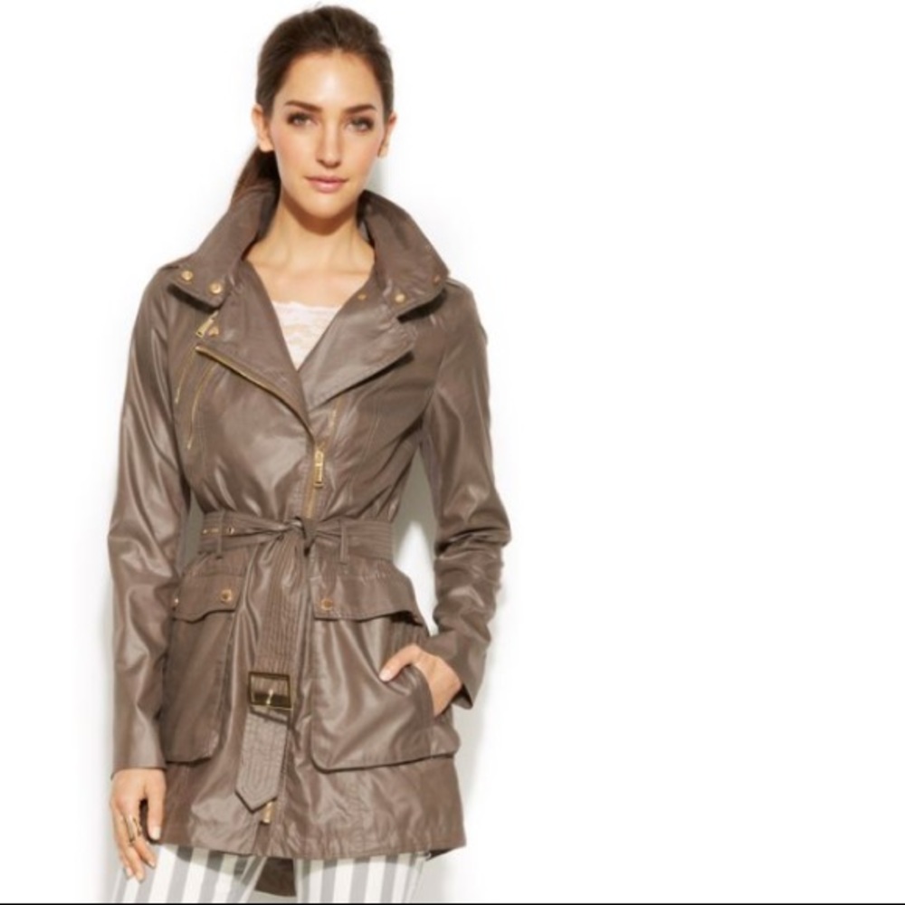 BGBGeneration Asymmetrical Zip HighLow Trench Coat